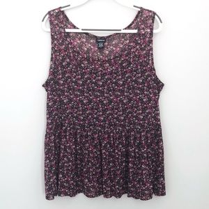Torrid Floral Sweetheart Neckline Top